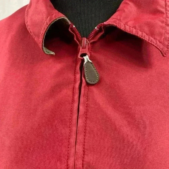 Chaps Ralph Lauren Jacket Large Zip Maroon Plaid Lining Corduroy Collar Men’s - Picture 3 of 6